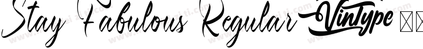 Stay Fabulous Regular字体转换